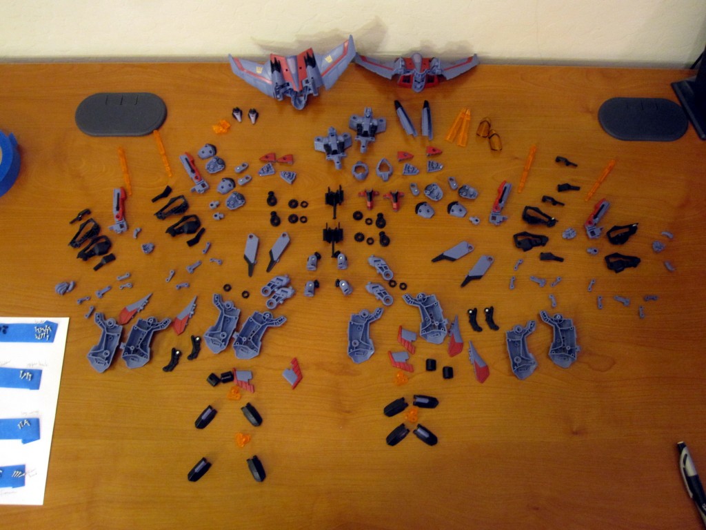 Two disassembled Starscreams