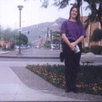 Jessica stands on the campus of her future college, Arizona State University. (12/29/1994)