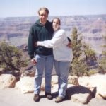 Andrew and Jessica stand at the south rim of the Grand Canyon. (5/11/1999)