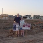 Andrew and Jessica at the plot of their land for their new home in Gilbert, AZ. (6/13/2000).