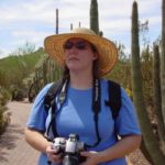 Jessica with camera in hand, ready to take photos in the desert. (8/21/2004)