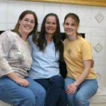 Jessica and Kathleen pose with their mother. (4/2005)