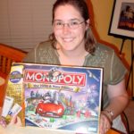 Jessica enjoys her London edition Monopoly with Debit Card Reader. (9/6/2006)