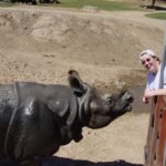 Jessica feeds the rhinos at San Diego Wild Animal Park. (3/12/2007)