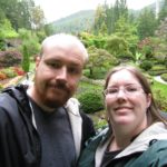 Andrew and Jessica pose in front of Butchart Gardens in Victoria, BC. (6/5/2008)