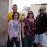 Joe, Kathleen, Jessica and Andrew ham it up at The Gold and Silver Pawn Shop, featured in Pawn Stars on the History Channel. (10/24/2010)