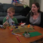 Jessica and her brother Noah play with some LEGO. (4/15/2011)