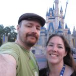 Andrew and Jessica pose in front of Cinderella's castle at the Magic Kingdom, Walt Disney World. (1/29/2012)