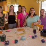 Jessica poses with friends during a candle making party she held at her house in Gilbert, AZ. (5/2/2015)