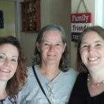 Kathleen and Jessica pose with with their mother Diane during Cole's high school graduation party. (6/3/2016)