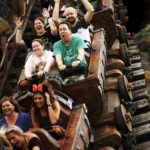 Jessica, Andrew, Amy, and Mason ride Seven Dwarfs Mine Train at the Magic Kingdom, Walt Disney World. (12/19/2016)