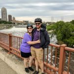 Jessica and Andrew taking a quick breather and photo after a Segway tour of Minneapolis, MN. (5/27/2017)