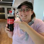 Jessica pointing to a bottle of Coca Cola with her name on it. (7/8/2017)