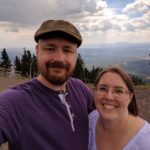 Andrew and Jessica after riding the ski lift in Snowbowl, AZ. (7/14/2017)