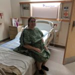 Jessica sits on her hospital bed, waiting for her diagnosis. (11/14/2017)