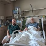 Andrew and Jessica hold hands during her second stay at Mayo Clinic. (5/29/2018)